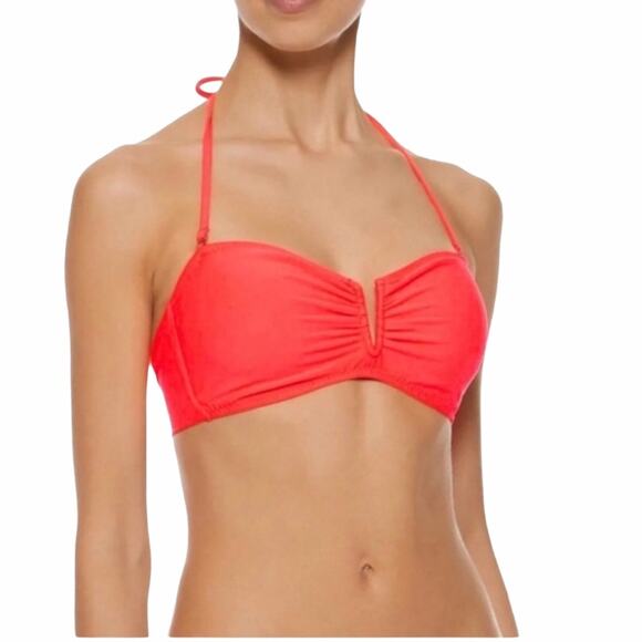 Eberjey Cactus Crush Amala Bikini Top Coral Small - Picture 8 of 8